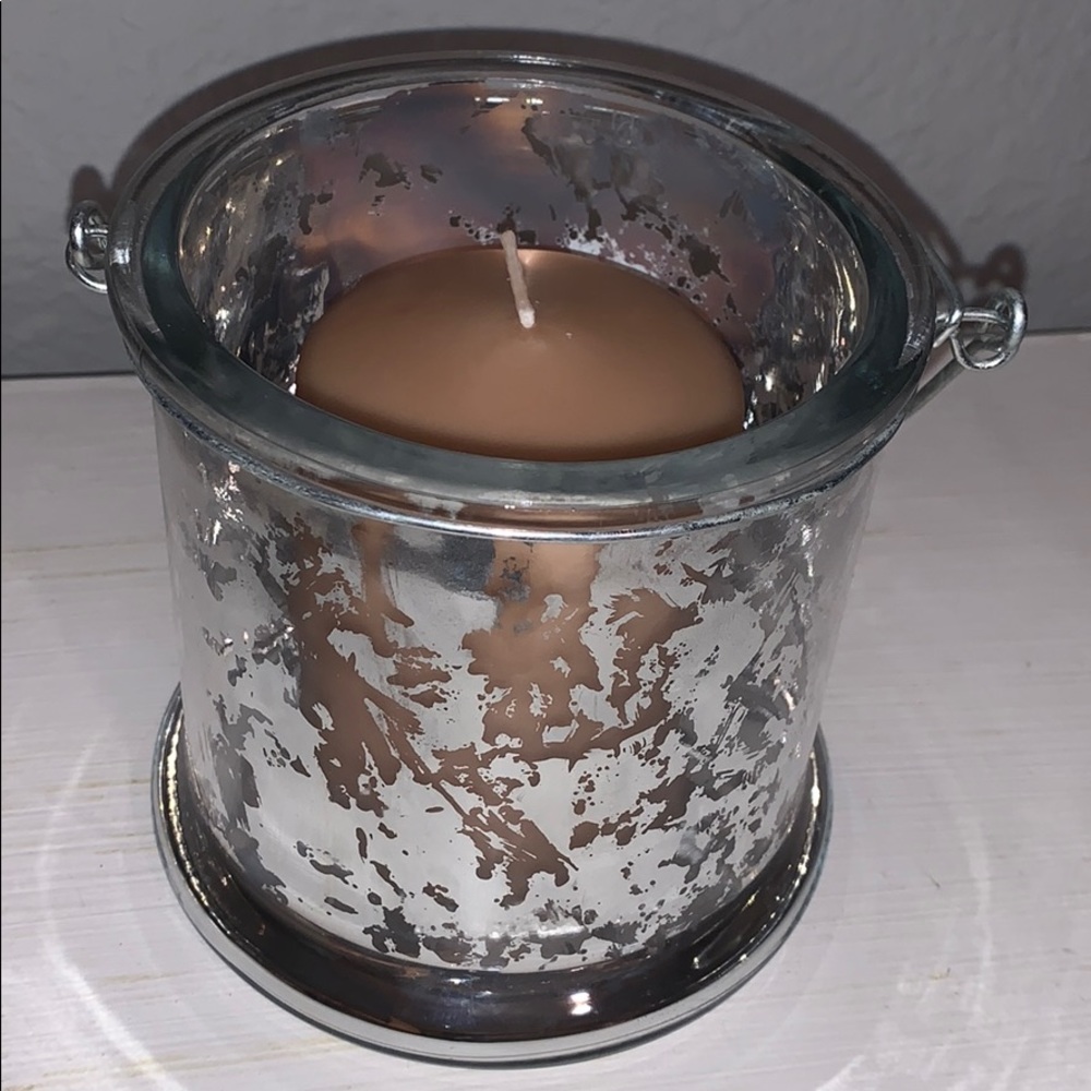 Silver Mercury Glass w/New Candle - Picture 2 of 4
